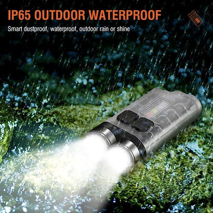🔦💡Small Powerful EDC Flashlight with Red UV Blue Light -Super Bright 900LM
