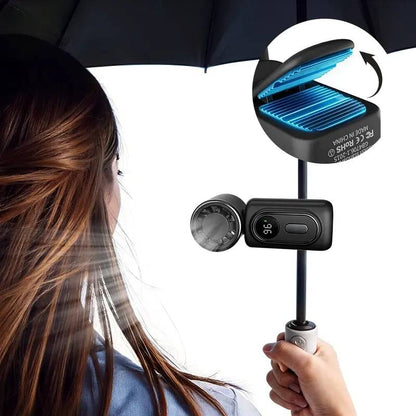 🌬️ Mini Portable Handheld Clip Fan – 3-in-1 Rechargeable 3000mAh Battery 🔋