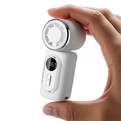 🌬️ Mini Portable Handheld Clip Fan – 3-in-1 Rechargeable 3000mAh Battery 🔋