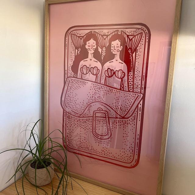Mermaid Print Art Wall Decoration