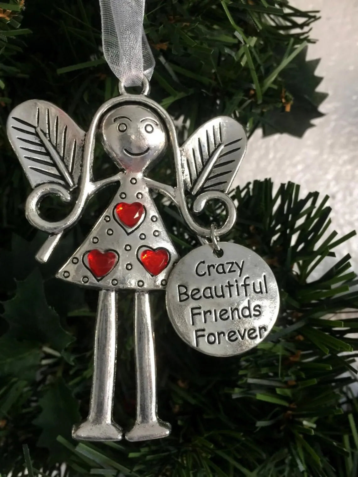 Crazy Beautiful Friends Forever - Angel Ornament