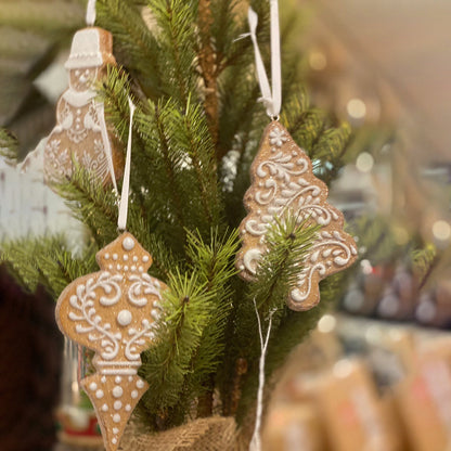 Gingerbread Style Christmas Tree Ornament