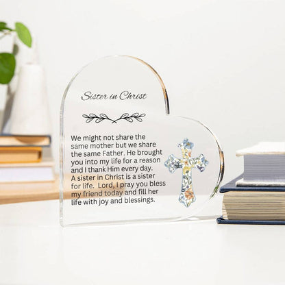 Encourage Imprinted Heart Ornaments Christian Friends Religious Gifts