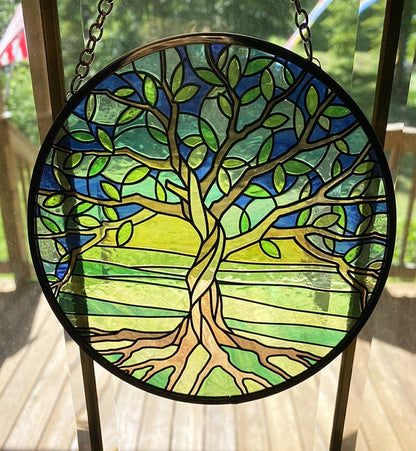 🔥🔥Summer Hot Sale - Tree of Life Stained Glass Suncatcher
