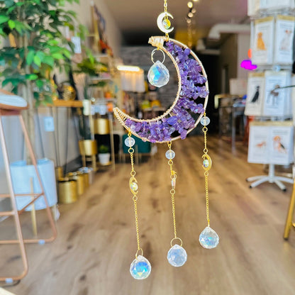 🔥🔥Buy 2 Free Shipping -Crystal Moon Suncatcher 🌙 ☀️