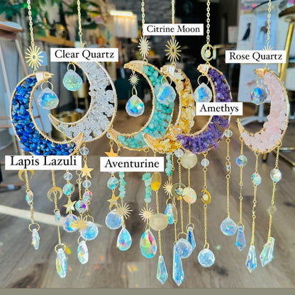 🔥🔥Buy 2 Free Shipping -Crystal Moon Suncatcher 🌙 ☀️