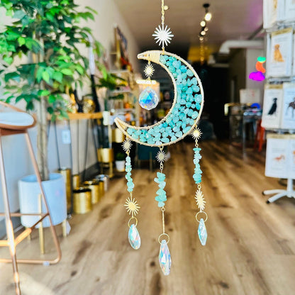 🔥🔥Buy 2 Free Shipping -Crystal Moon Suncatcher 🌙 ☀️