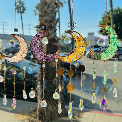 🔥🔥Buy 2 Free Shipping -Crystal Moon Suncatcher 🌙 ☀️