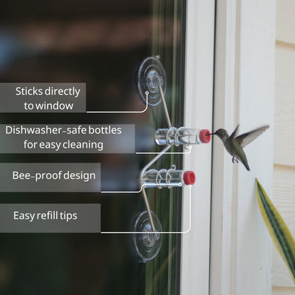🐦The Geo Feeder | Geometric Window Hummingbird Feeder