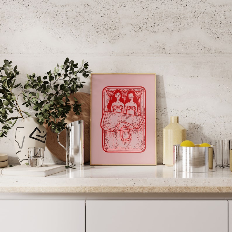 Mermaid Print Art Wall Decoration