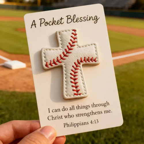 Personalized Sports Cross Pocket Blessing