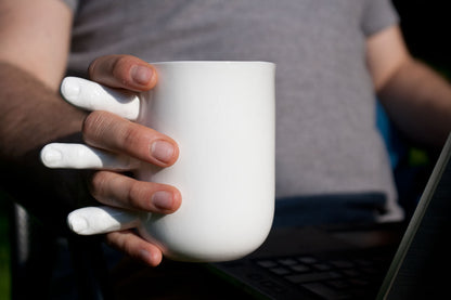 🤣Funny Finger Mug, Large Handmade Coffee Mug with Fingers