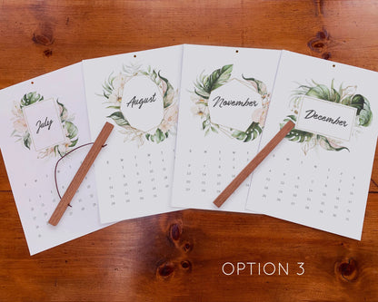 ❤Hot Sale 49% Off❤Beautiful Tropical  Leaf Yearly Calendar 2024, Wall Calendar, Annual Calendar