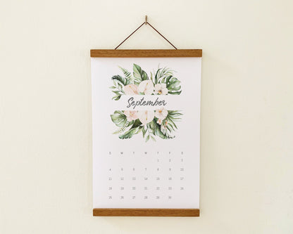 ❤Hot Sale 49% Off❤Beautiful Tropical  Leaf Yearly Calendar 2024, Wall Calendar, Annual Calendar