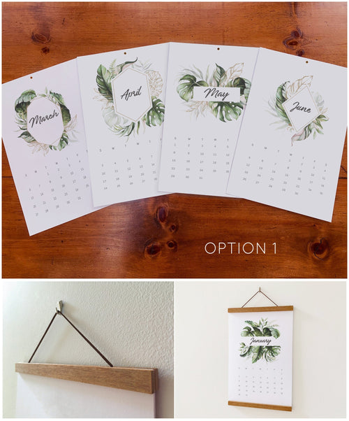 ❤Hot Sale 49% Off❤Beautiful Tropical  Leaf Yearly Calendar 2024, Wall Calendar, Annual Calendar