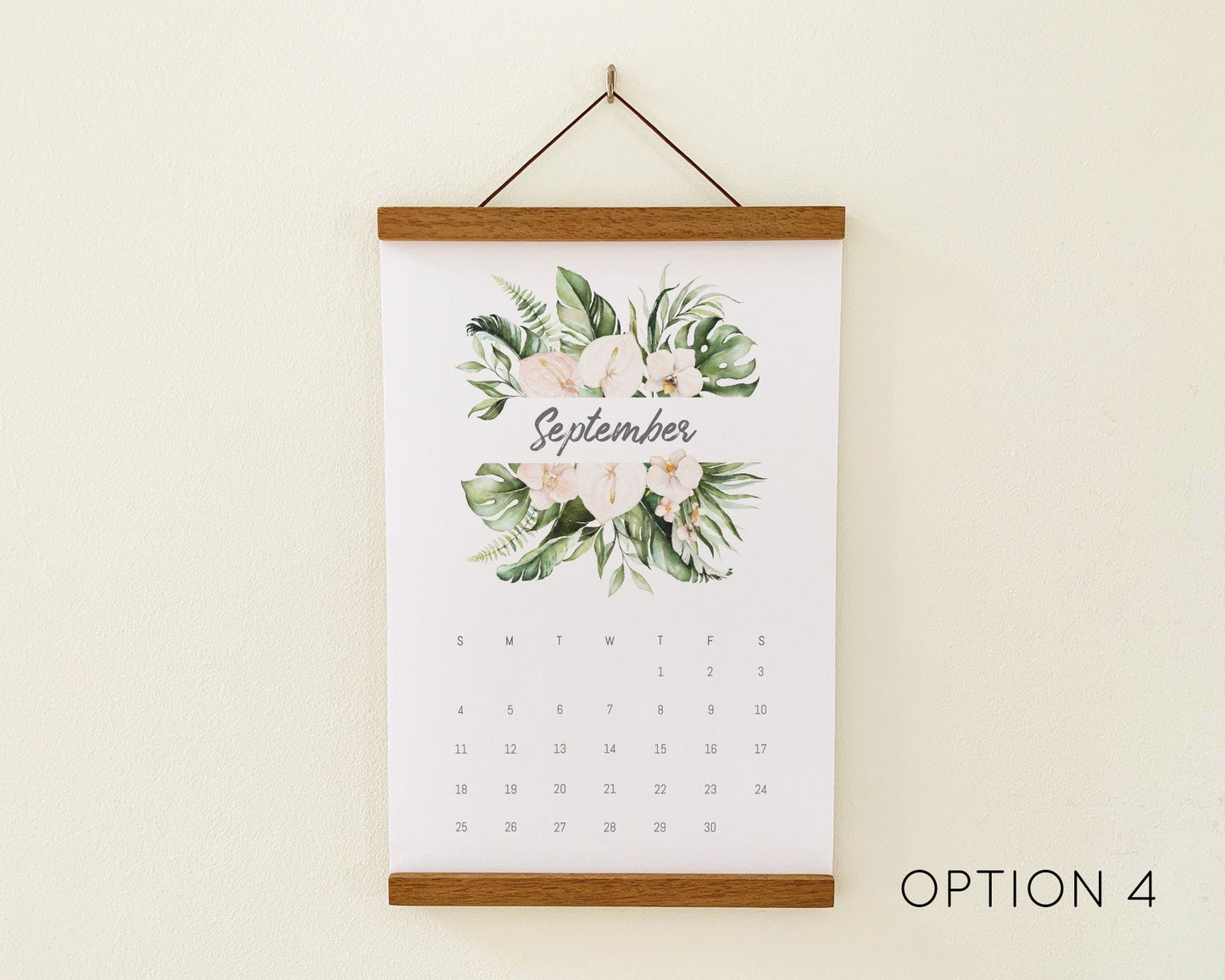 ❤Hot Sale 49% Off❤Beautiful Tropical  Leaf Yearly Calendar 2024, Wall Calendar, Annual Calendar