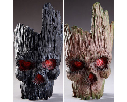 💀Hot Sale 49% Off💀Ghost Tree Man Succulent Planter, Evil Groot Planter, Red Eyes Skull Planter For Decoration