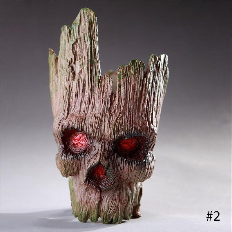 💀Hot Sale 49% Off💀Ghost Tree Man Succulent Planter, Evil Groot Planter, Red Eyes Skull Planter For Decoration