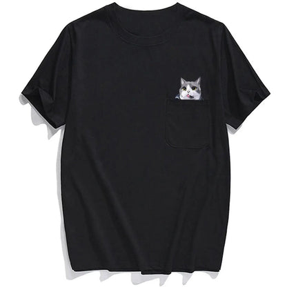 Hidden Middle Finger Signed Funny Cat Printed T-Shirt（Buy 2 Free Shipping）