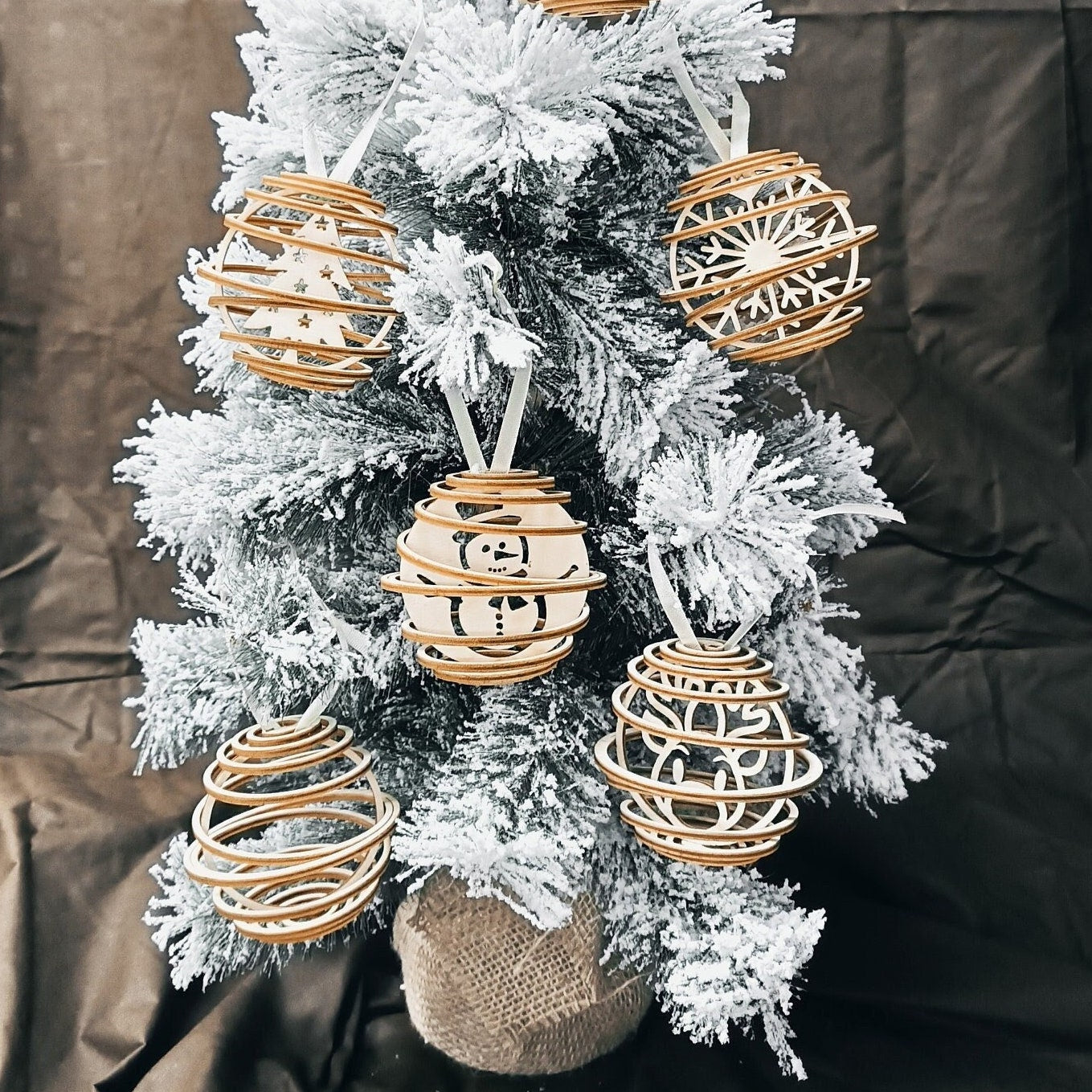 3D Spiral Christmas Ornament Bundle