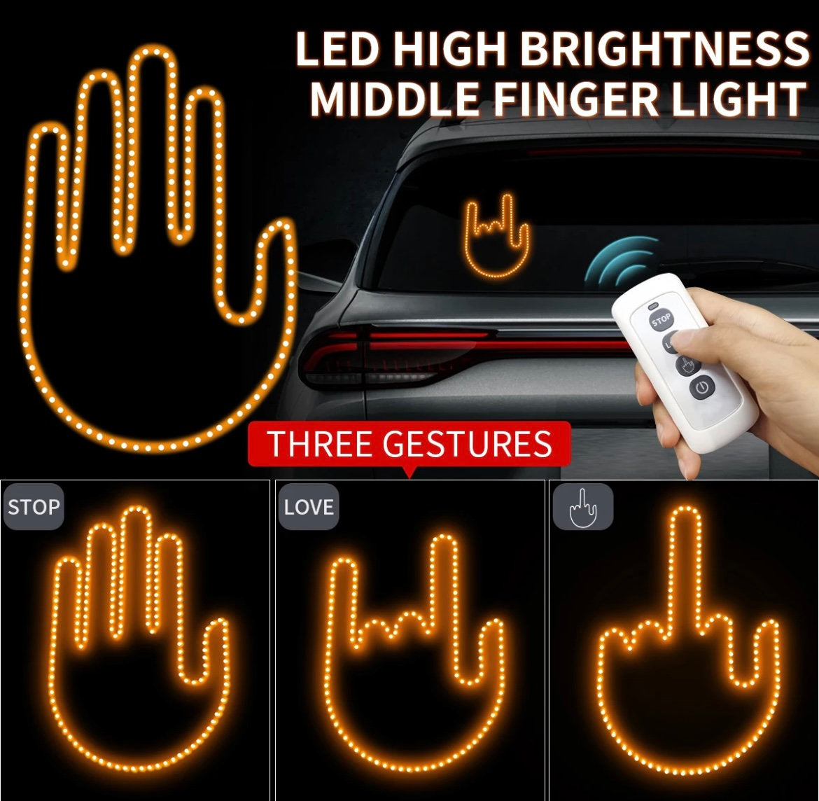 ✨Hot Sale 49% OFF --🤣Car Gesture Decorative Lights