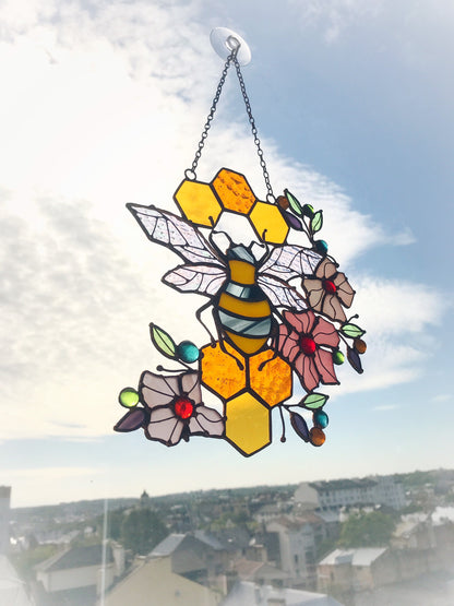🔥🔥Last Day 49% Off -Yellow Honeycomb Suncatcher Decor🐝