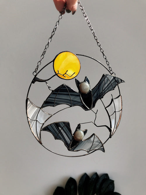 🔥Buy 2 Free Shipping🔥- 🦇Gothic Bat Moon Suncatcher