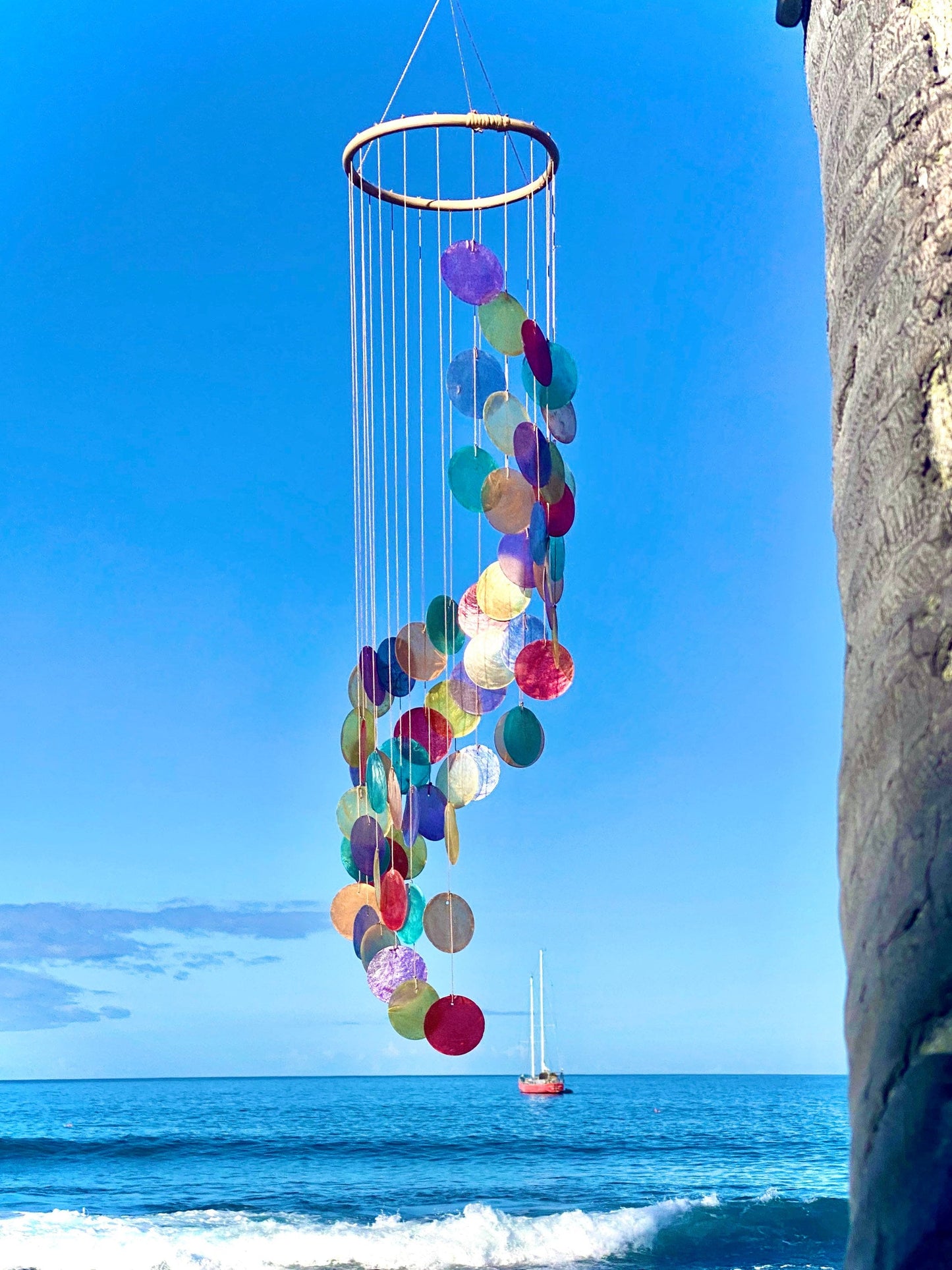 🔥🔥Last Day 49% OFF - 🌈New Capiz Shell Spiral Wind Chime