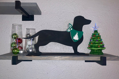 🐶Wood Dachshund Dog Silhouette