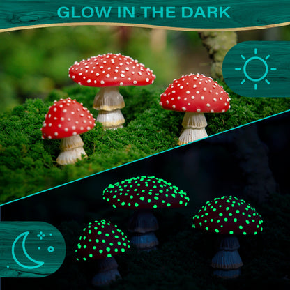 🌟🍄Glow in the Dark Mushroom Garden Decor