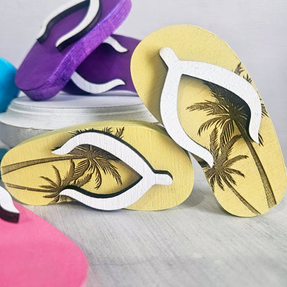 👣Flip Flops Mini Wooden Table Deco