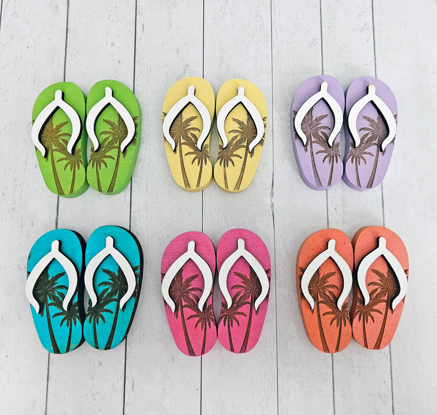 👣Flip Flops Mini Wooden Table Deco