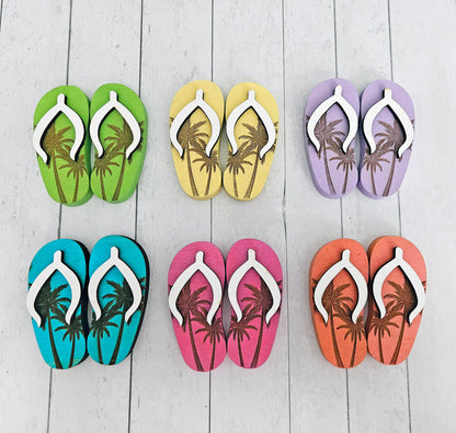 👣Flip Flops Mini Wooden Table Deco