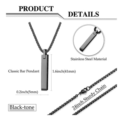 🎇Personalized TWIST BAR NECKLACE for Men