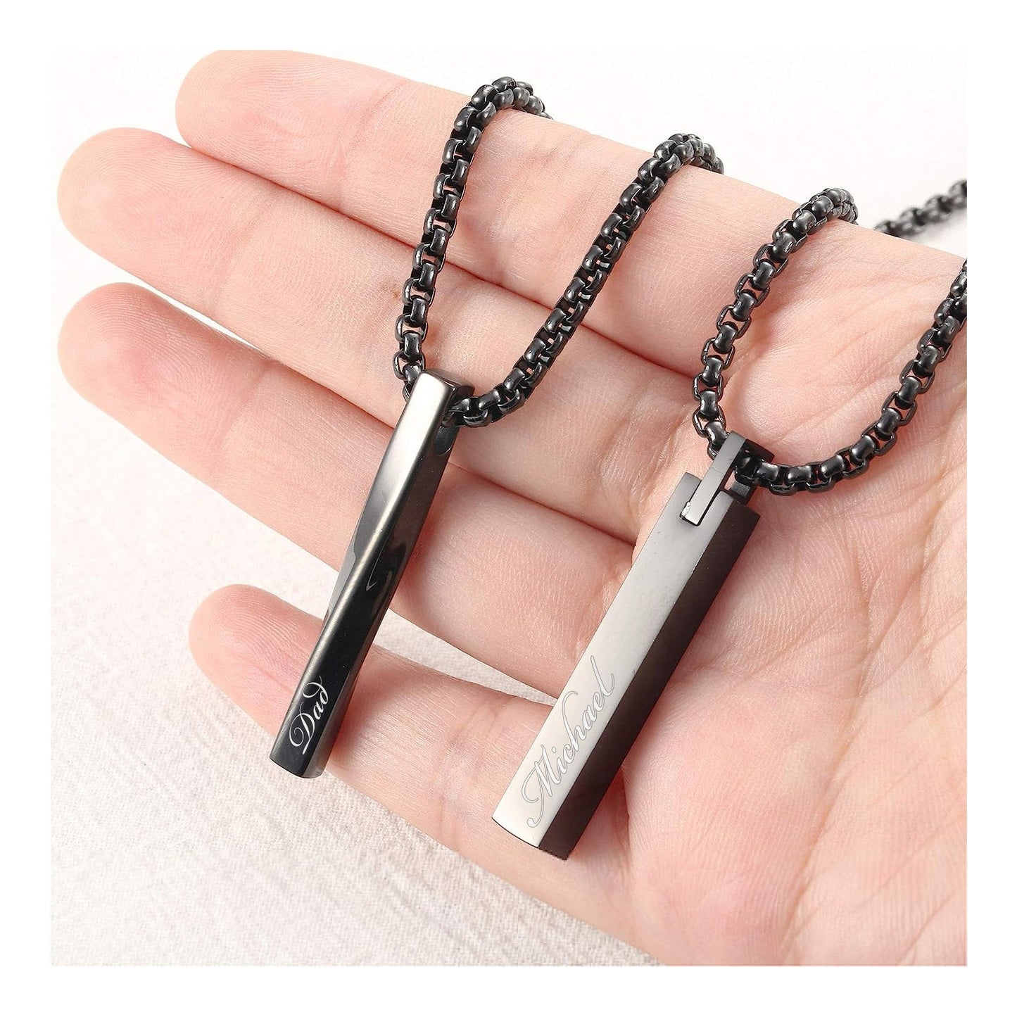 🎇Personalized TWIST BAR NECKLACE for Men