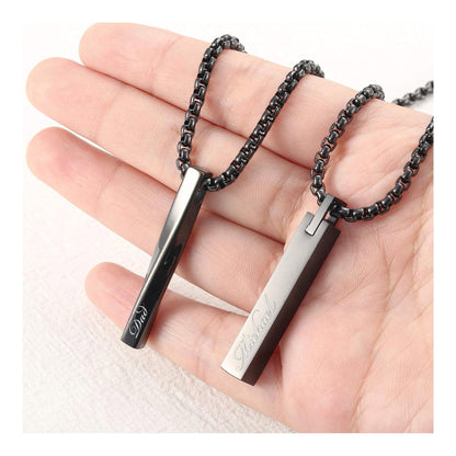🎇Personalized TWIST BAR NECKLACE for Men