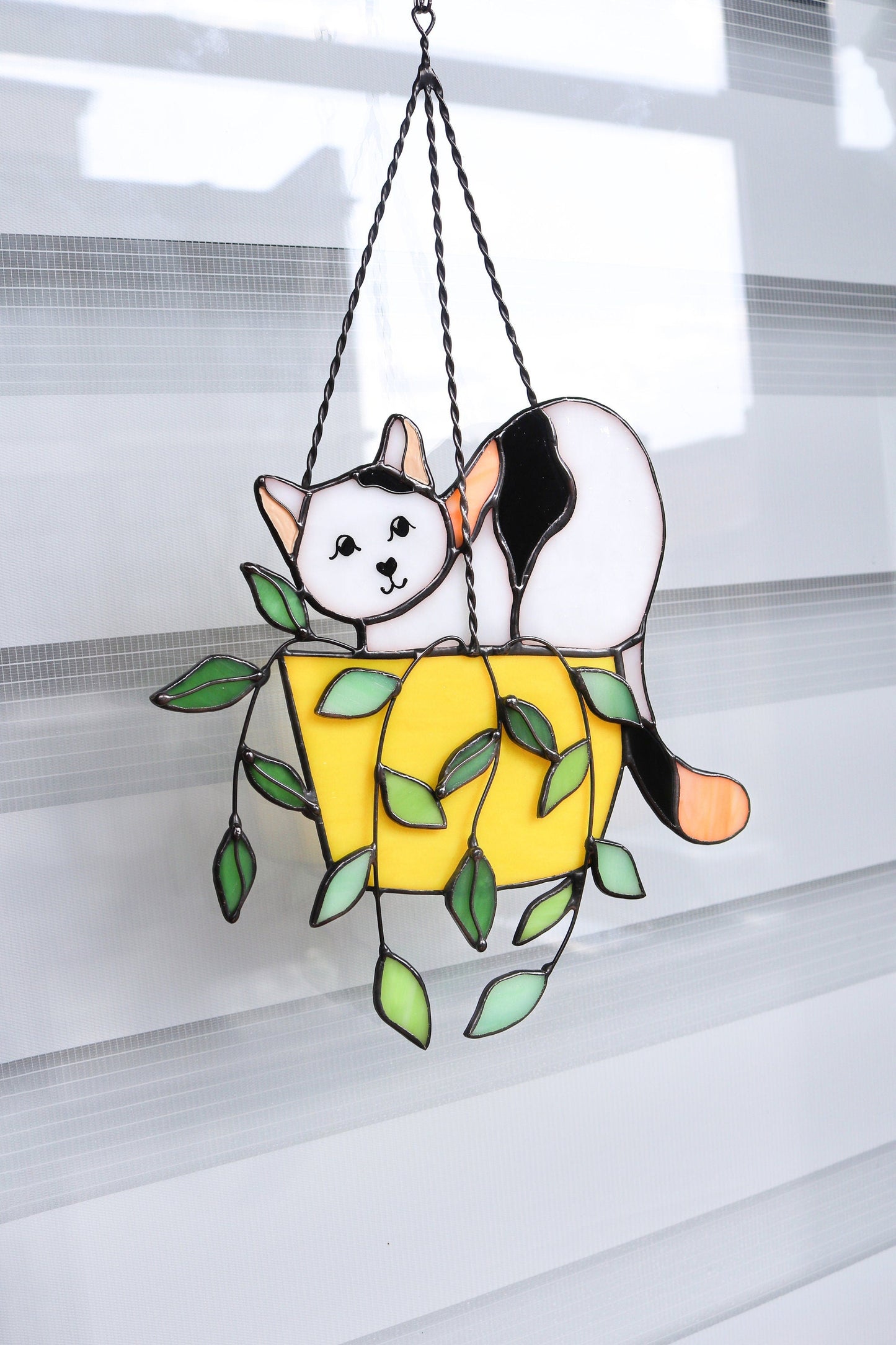 🔥HOT SALE 49% OFF - 🐱CAT IN A FLOWERPOT SUNCATCHER