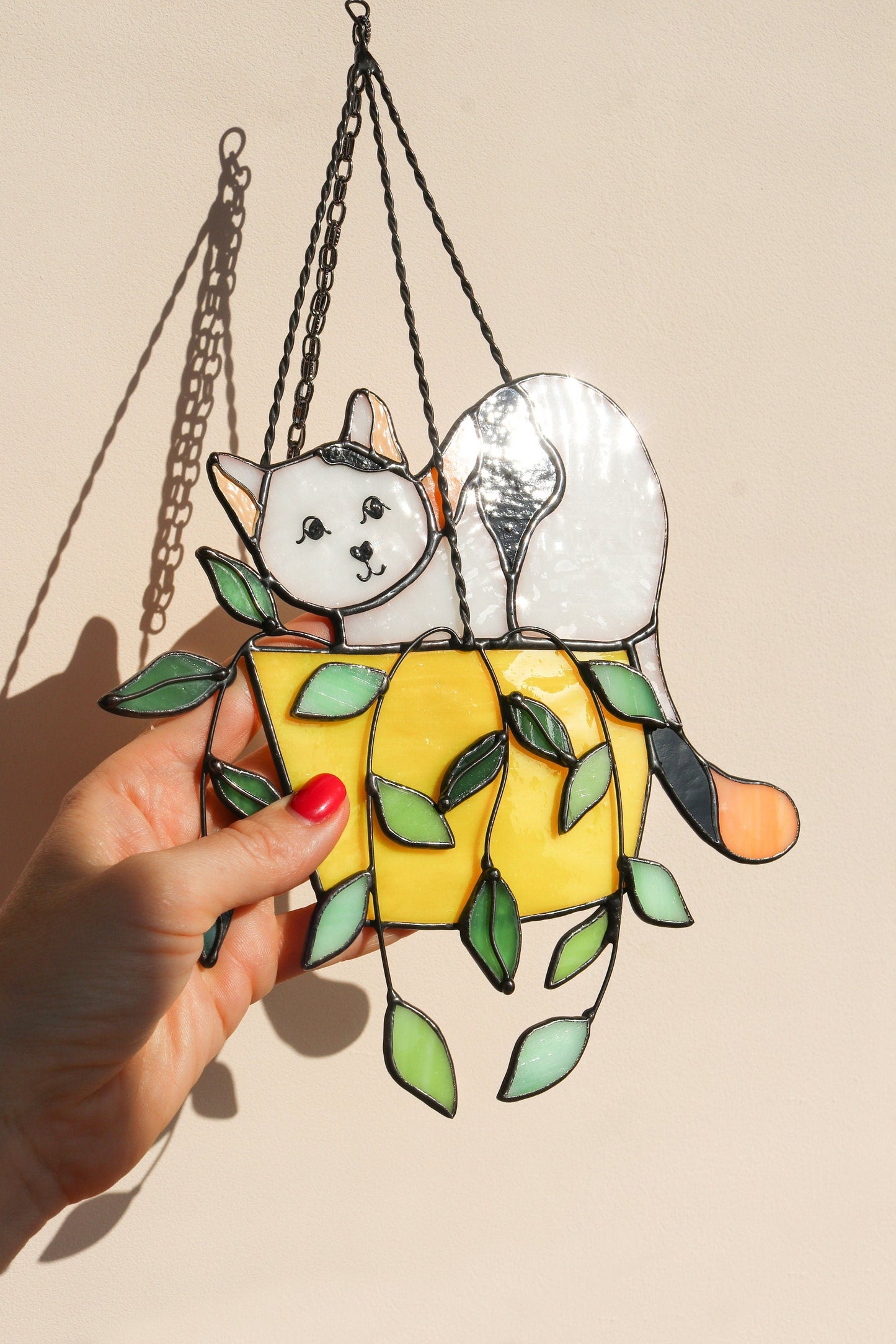 🔥HOT SALE 49% OFF - 🐱CAT IN A FLOWERPOT SUNCATCHER