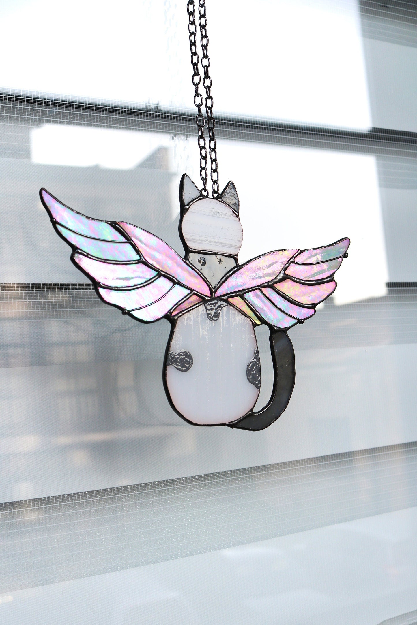 💙💛Suncatcher Cat With Angels Wings