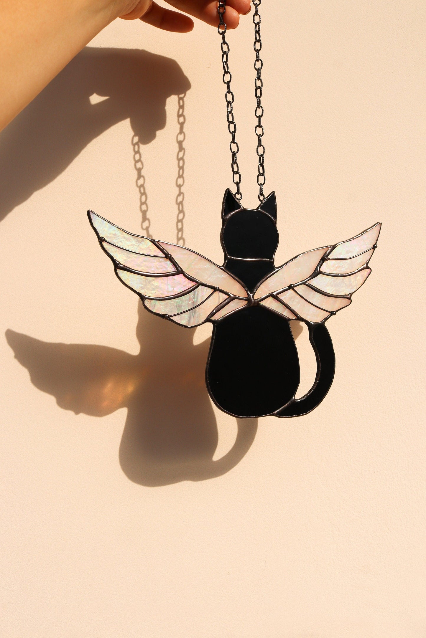 💙💛Suncatcher Cat With Angels Wings