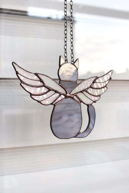 💙💛Suncatcher Cat With Angels Wings