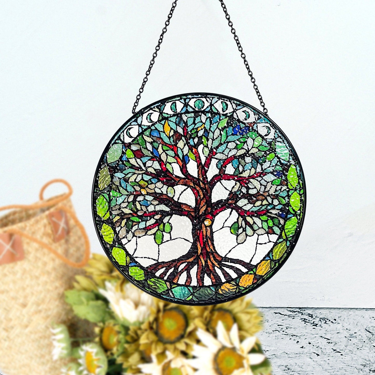 🔥🔥Summer Hot Sale - Tree of Life Stained Glass Suncatcher