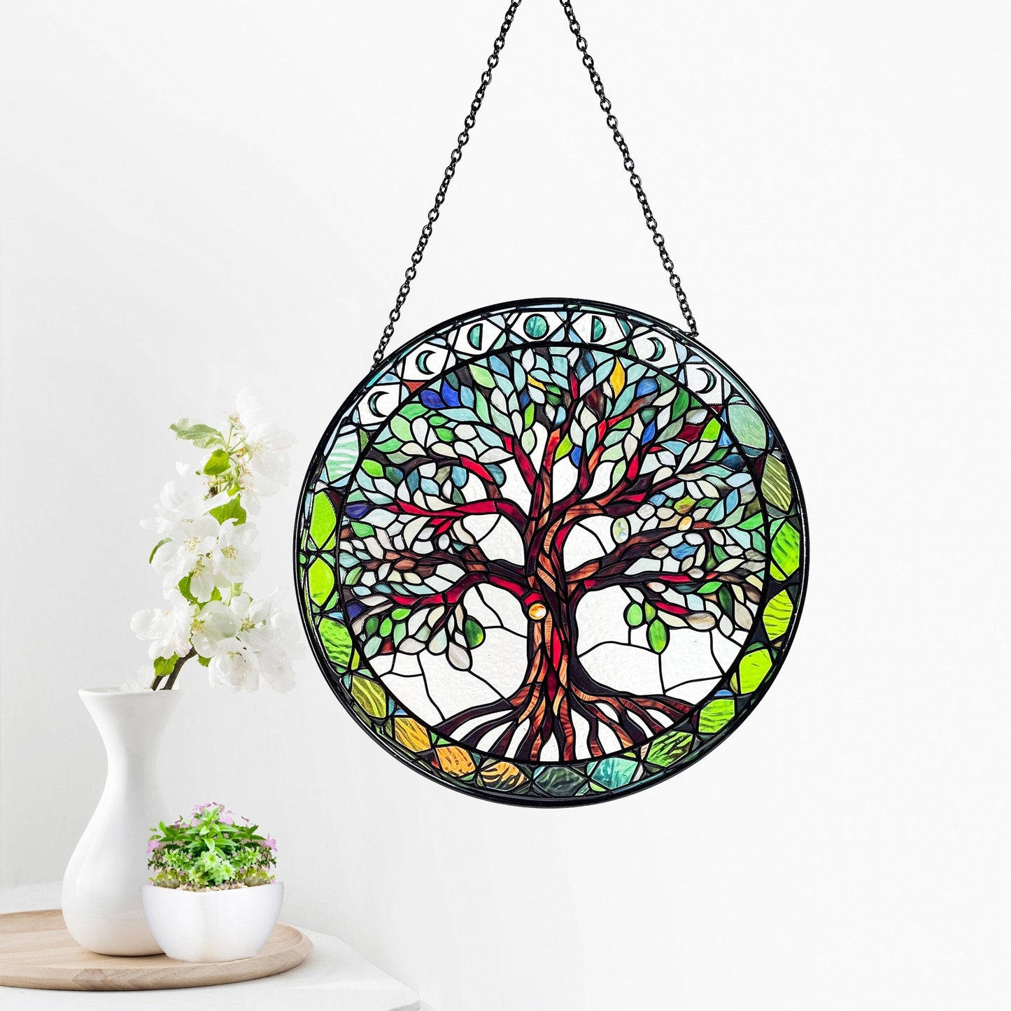 🔥🔥Summer Hot Sale - Tree of Life Stained Glass Suncatcher