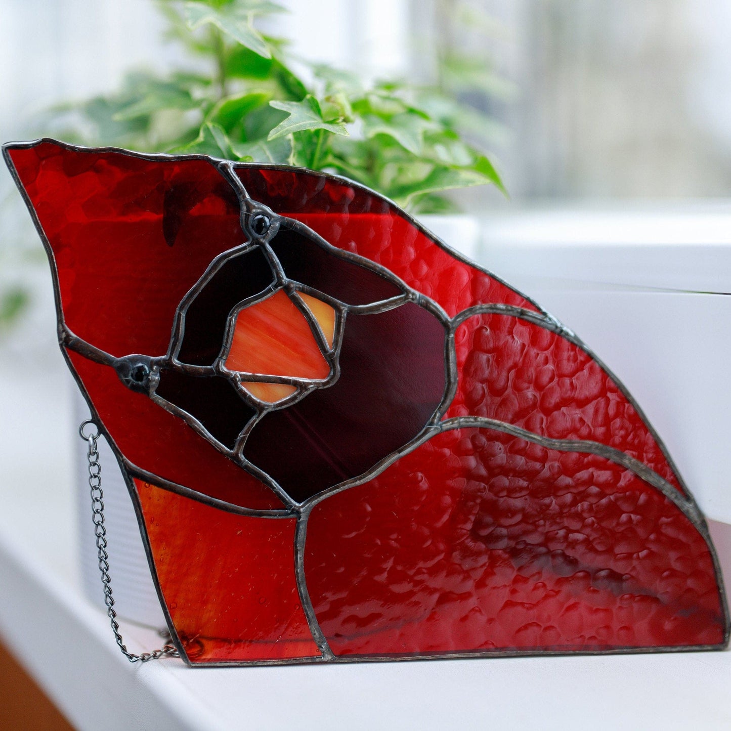 🤣Funny Window Decor- Peeping Red Cardinal🐦