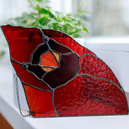 🤣Funny Window Decor- Peeping Red Cardinal🐦