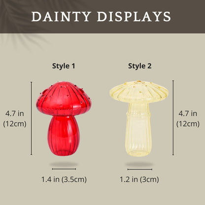 🍄Handmade Glass Mushroom Bud Vase
