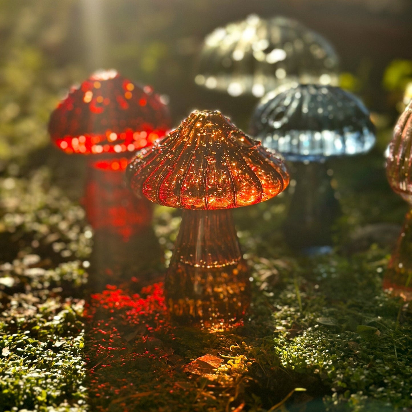 🍄Handmade Glass Mushroom Bud Vase