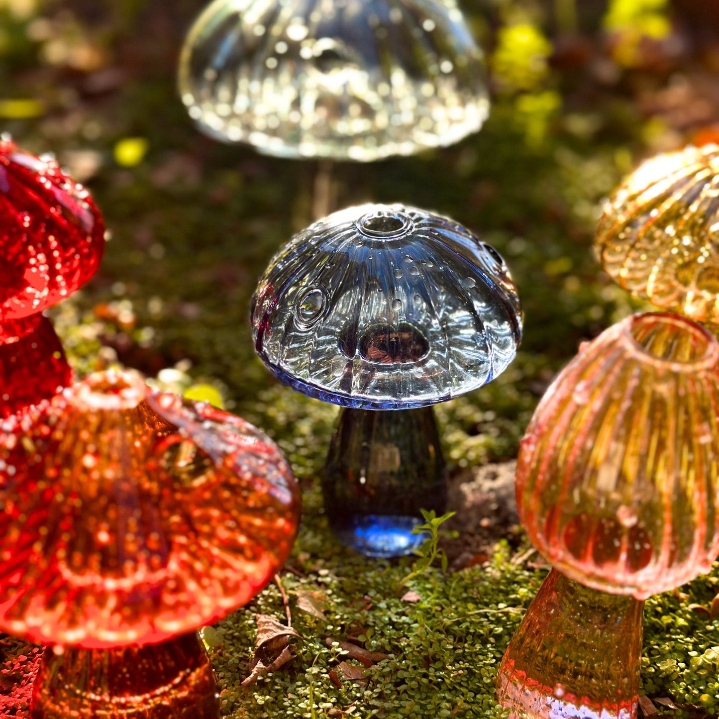 🍄Handmade Glass Mushroom Bud Vase
