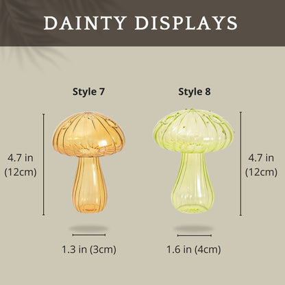 🍄Handmade Glass Mushroom Bud Vase