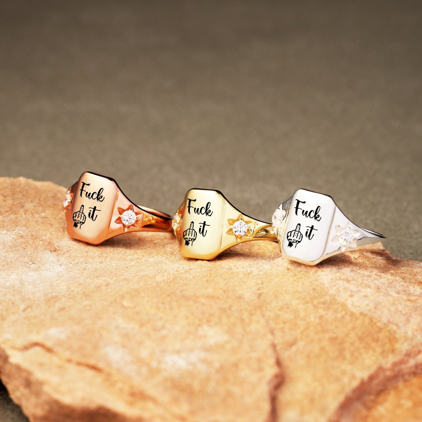 🔥 Fu*k It Engraved Ring